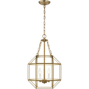Suzanne Kasler Morrison 3 Light 13.5 inch Satin Brass Pendant Ceiling Light