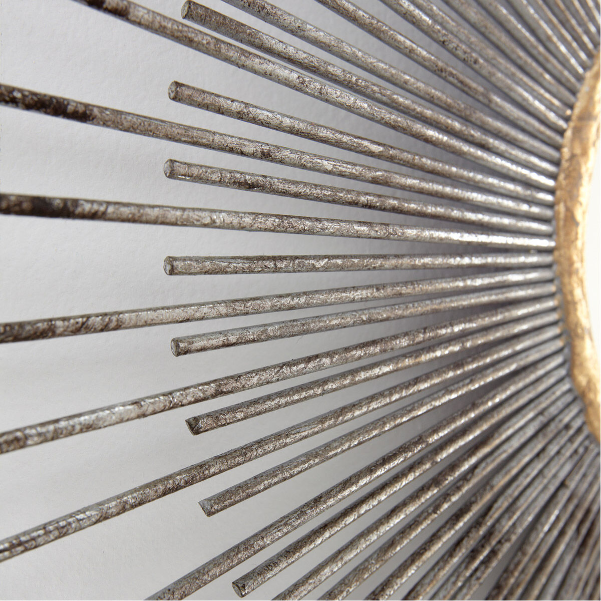 Pixley 18 inch Antiqued Silver Leaf Wall Mirror, Small