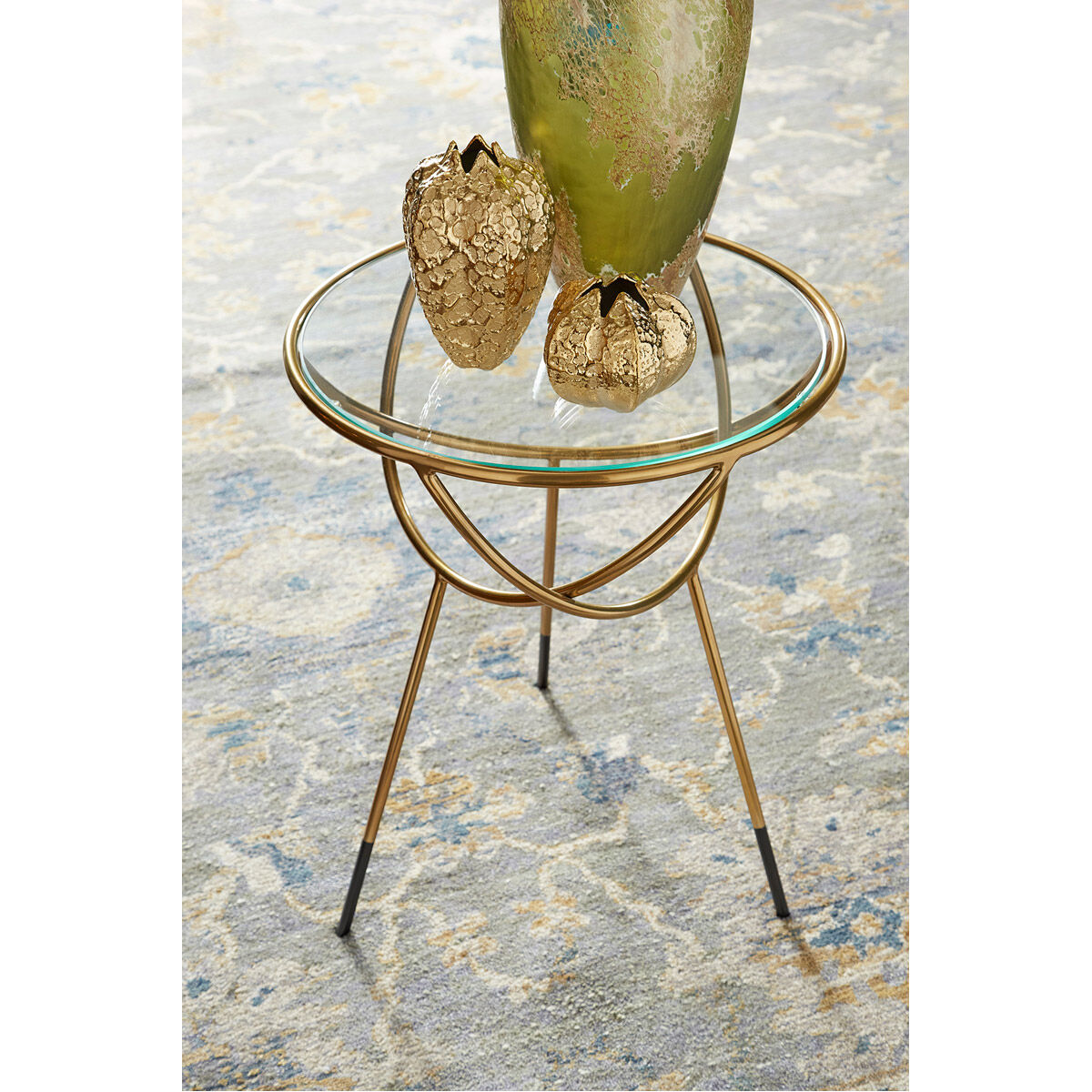 Gyroscope 19 inch Gold Side Table