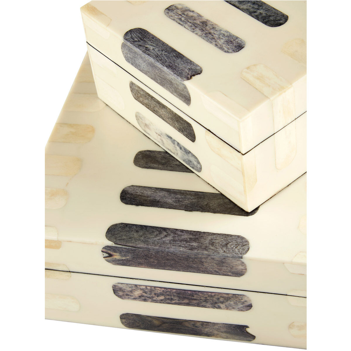 Manscala Grey and Ivory Container, Large