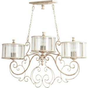 Florine Nine 9 Light 52.25 inch Persian White And Mystic Silver Island Light Ceiling Light