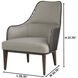 Ayla Dark Brown and Onyx with Taupe Chair