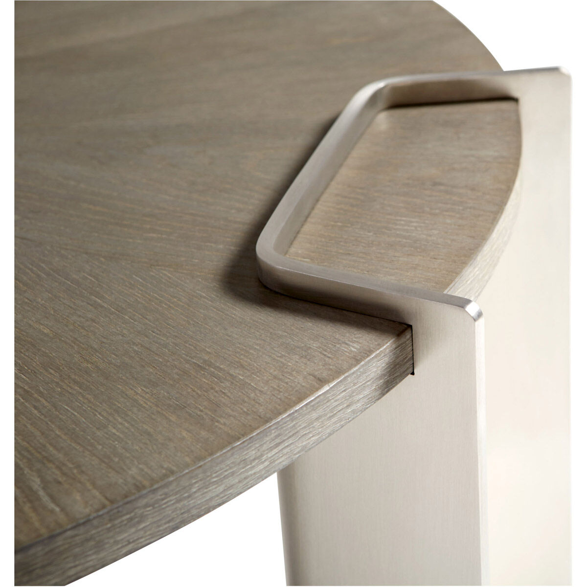 Arca 41 inch Weathered Oak And Stainless Steel Coffee Table