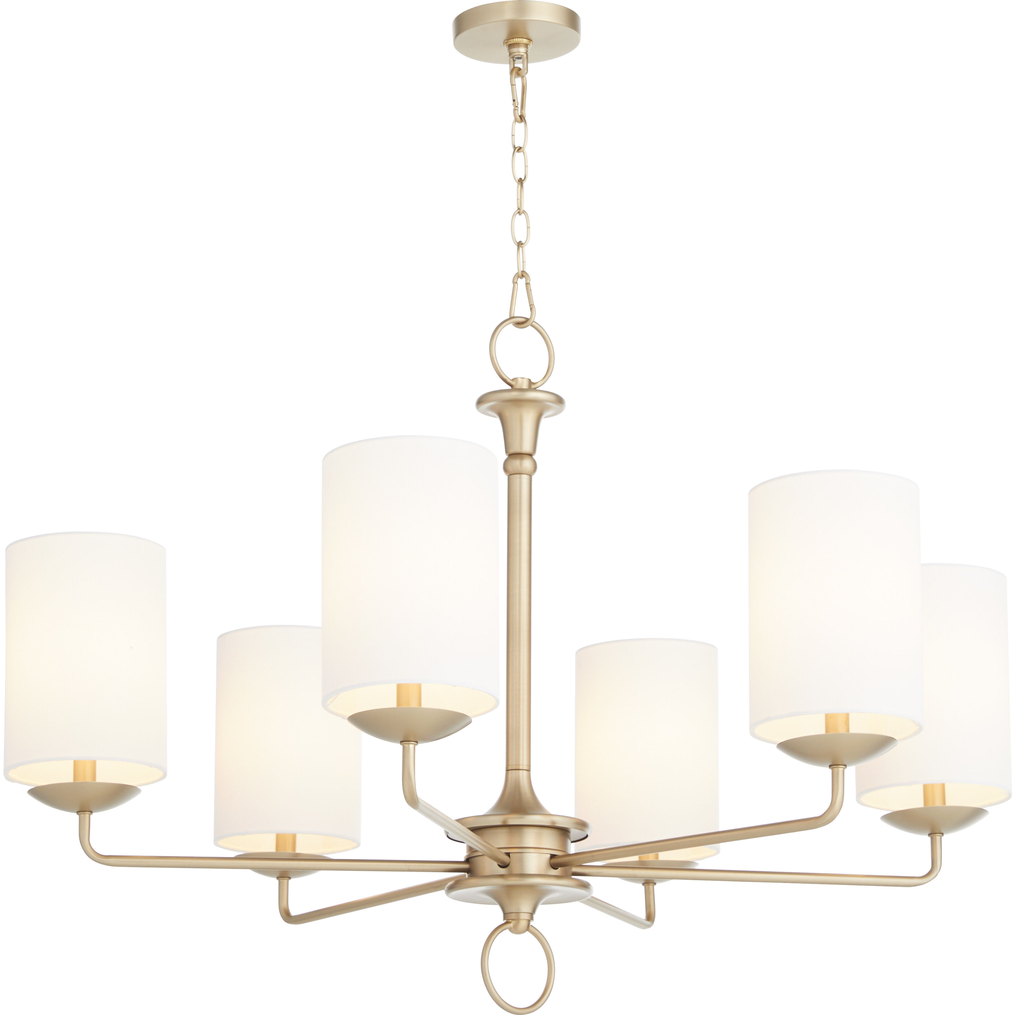 Ginevra 6 Light 38 inch Aged Brass Chandelier Ceiling Light, Small
