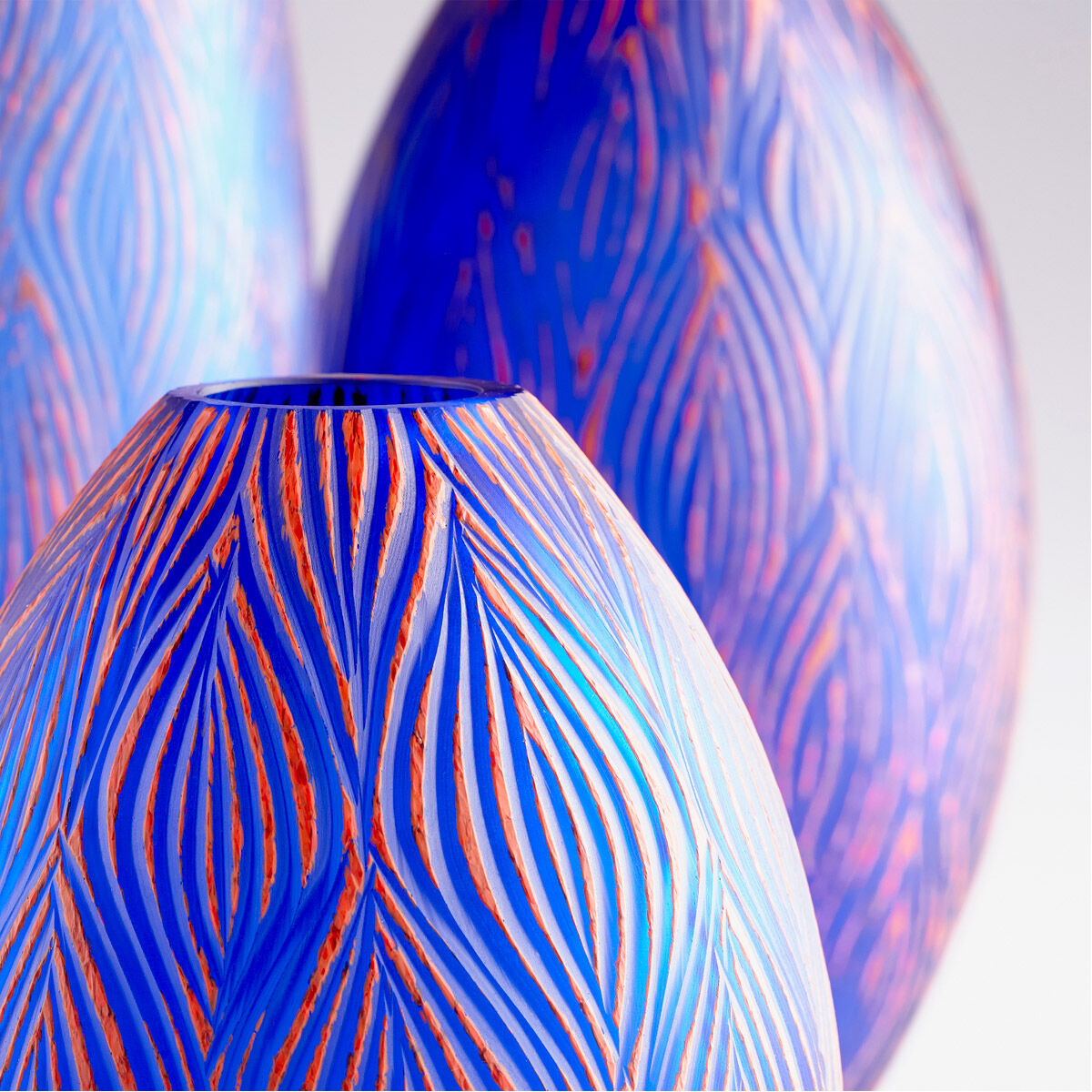 Fused Groove 13 X 7 inch Vase, Large