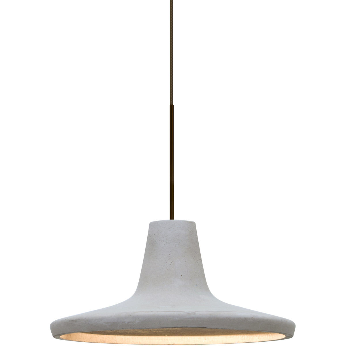Modus LED Bronze Cord Pendant Ceiling Light in Natural Concrete