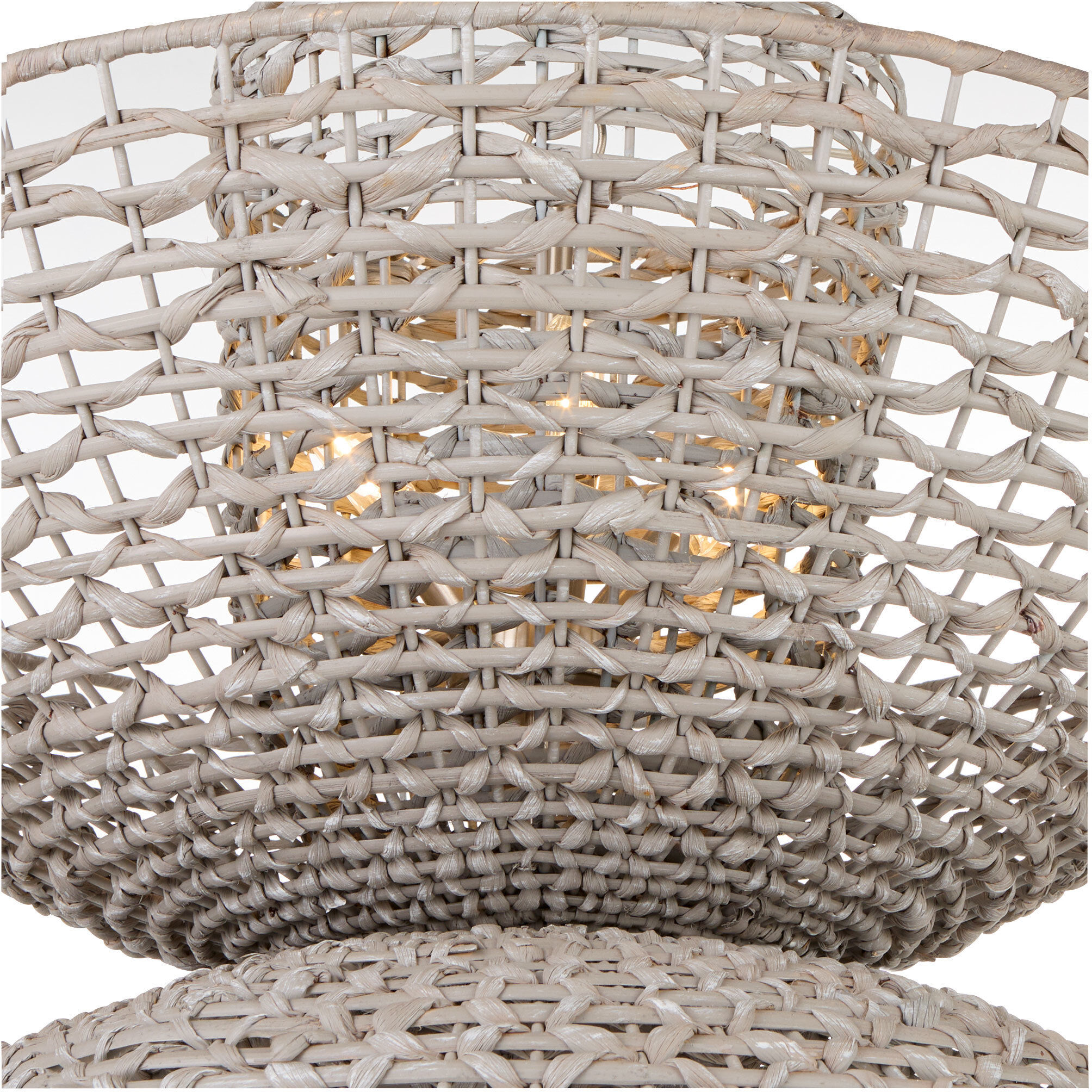 Masasa 6 Light 33 inch Pale Grey and Nickel Chandelier Ceiling Light