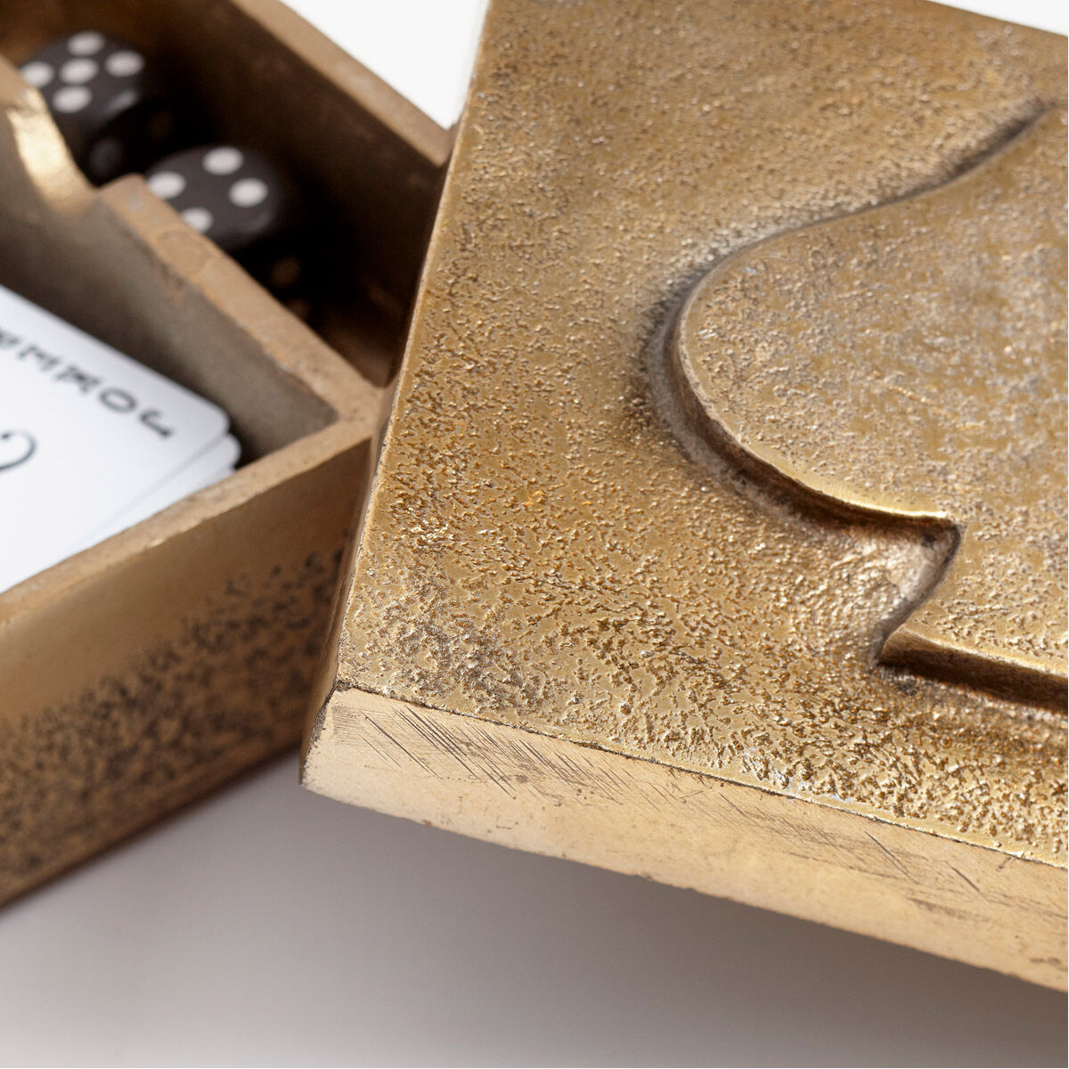 Spades Antique Gold Container