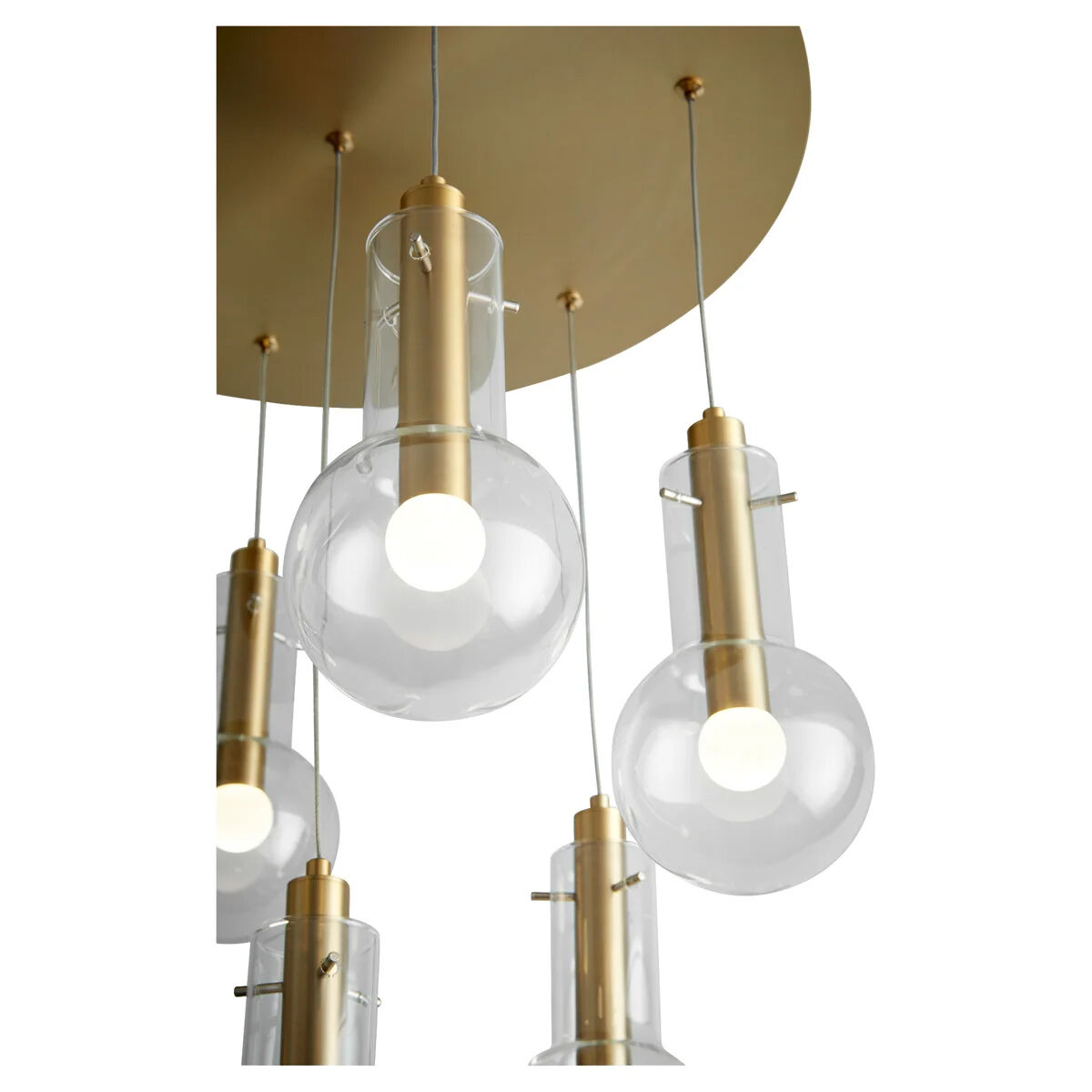 Primo 7 Light 18 inch Aged Brass Pendant Ceiling Light