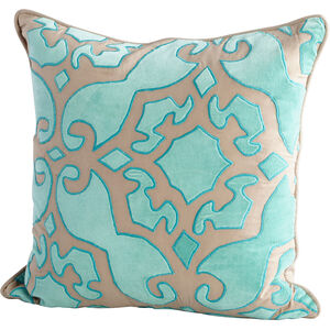 Ella 18 X 18 inch Turquoise Pillow Cover