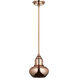 Camille 1 Light 7.25 inch Satin Copper Pendant Ceiling Light