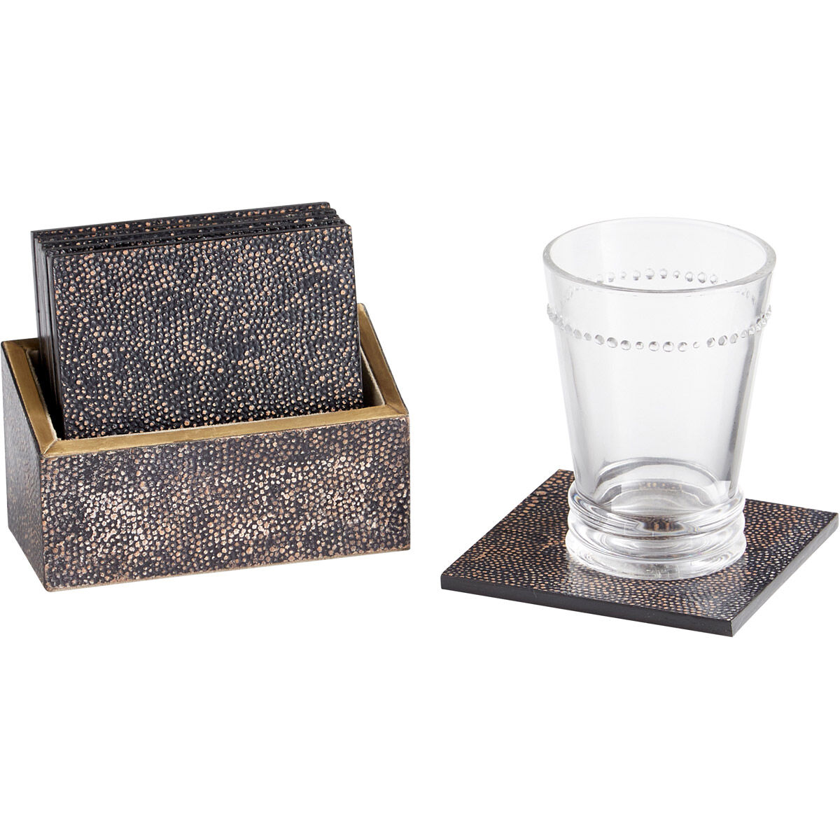 Arless Brown/Bronze Coasters, 7 Piece