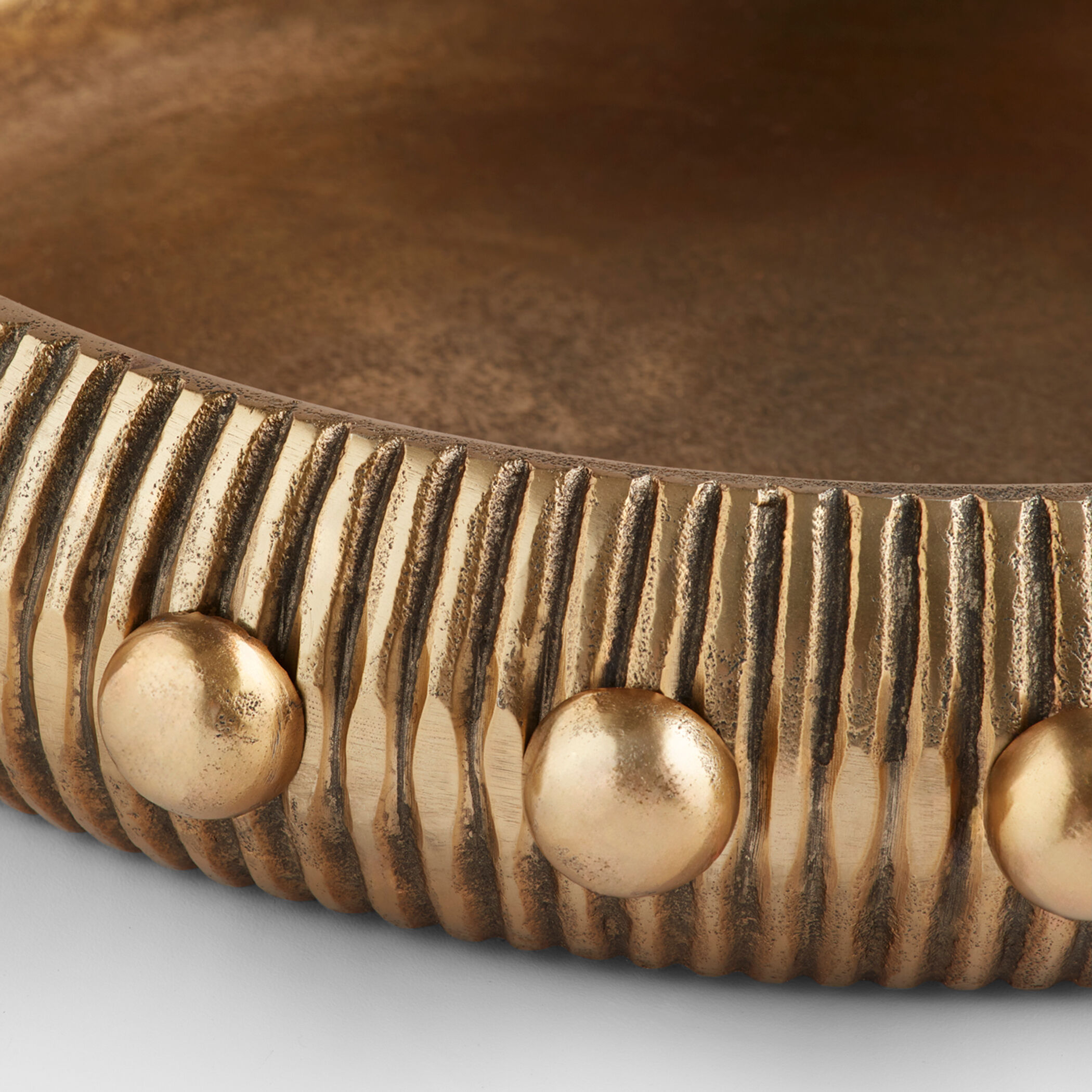 Batten Antique Brass Tray, Large