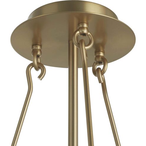 Nobel 6 Light 35.5 inch Aged Brass Chandelier Ceiling Light