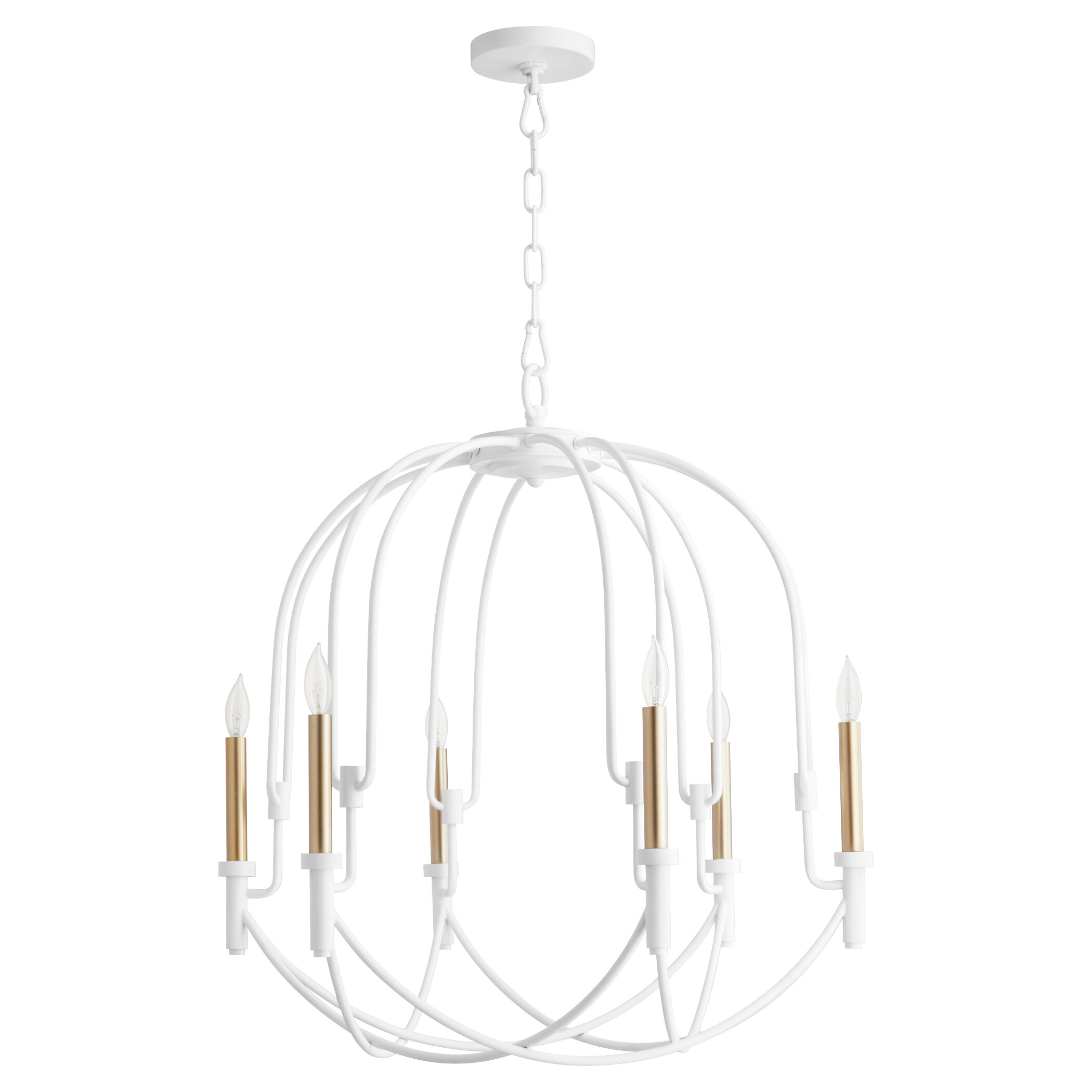 Linari 6 Light 26 inch Studio White Pendant Ceiling Light