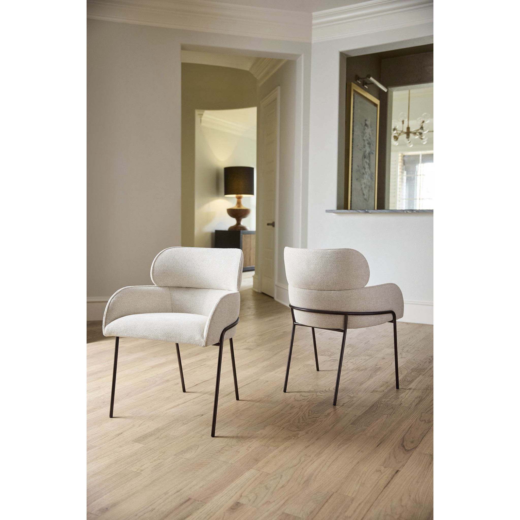 Julian Onyx and Off-White Dining Chair