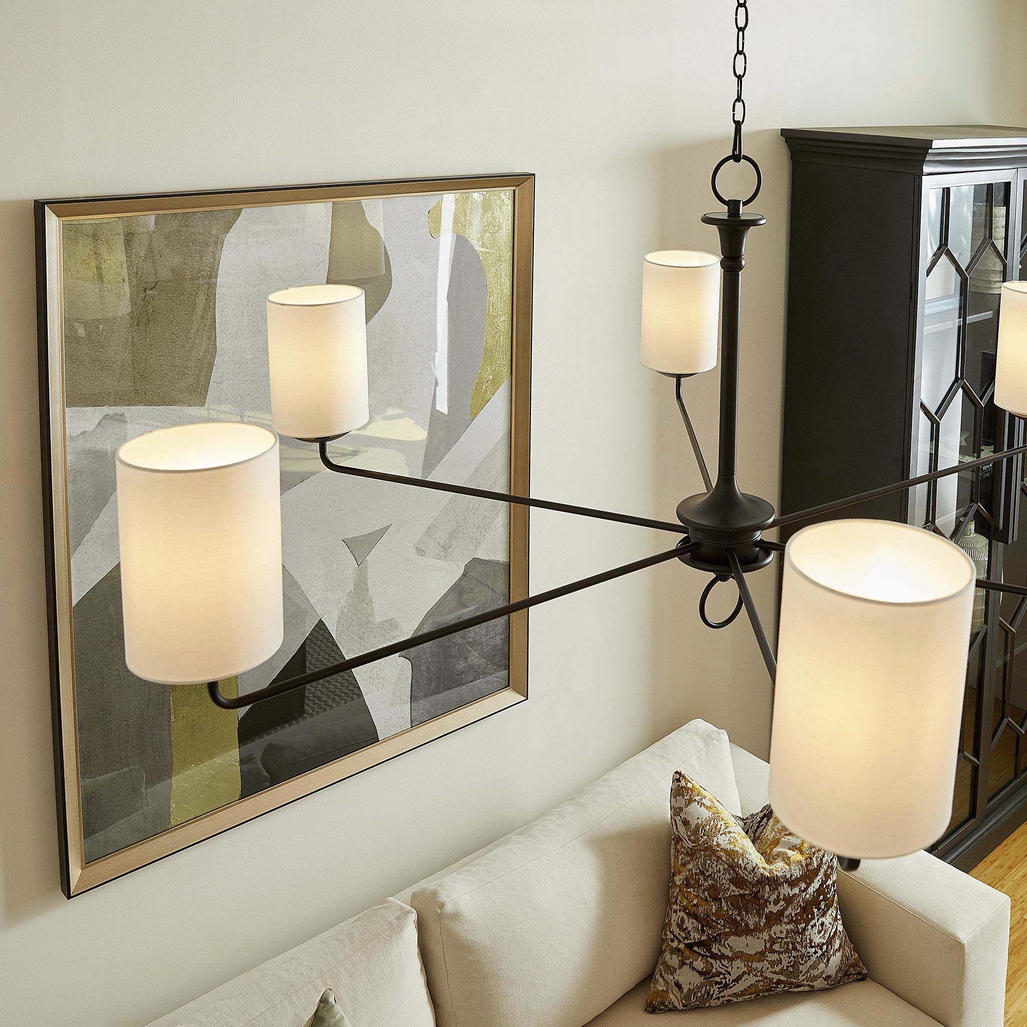 Ginevra 6 Light 62 inch Black Chandelier Ceiling Light