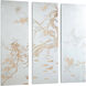 Osaka Silver Leaf And Natural Wood Wall Art