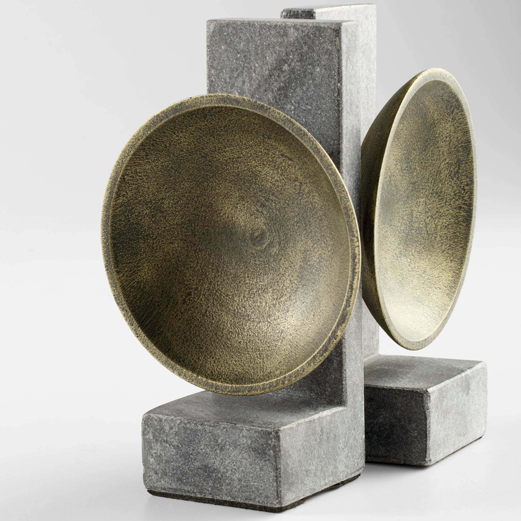 Taal 6 X 5 inch Black and Brass Bookends