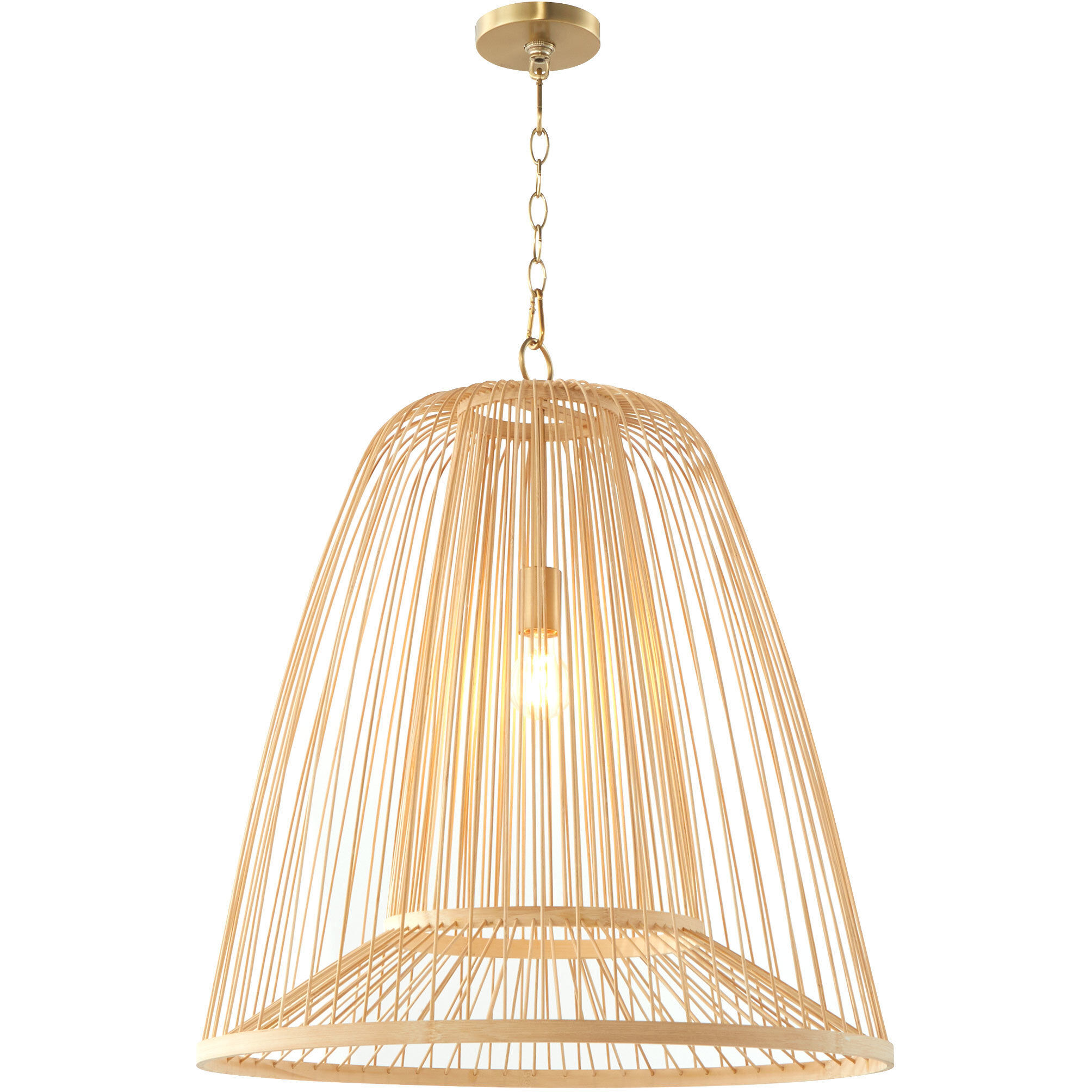 Terrae 1 Light 23.5 inch Aged Brass Pendant Ceiling Light, Bell