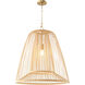Terrae 1 Light 23.5 inch Aged Brass Pendant Ceiling Light, Bell