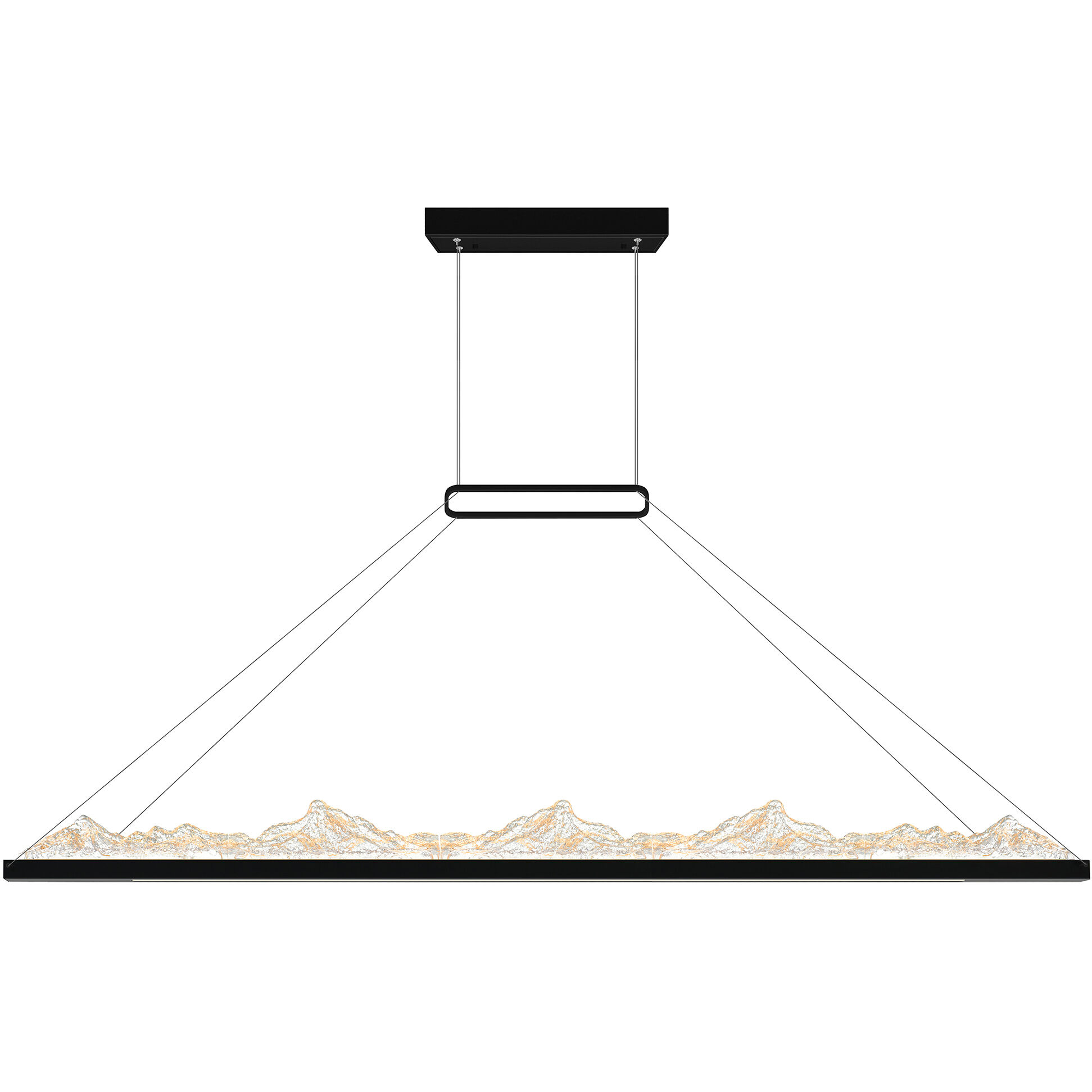 Himalayas LED 62 inch Black Island/Pool Table Light Ceiling Light