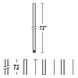Fan Accessory Studio White Fan Downrod, 72in