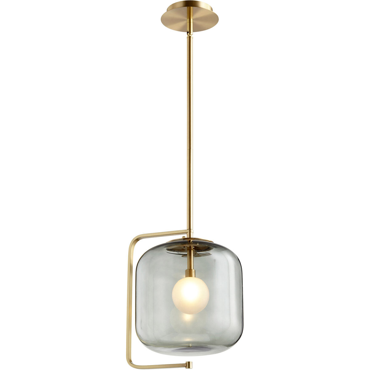Isotope 1 Light 11.5 inch Aged Brass Pendant Ceiling Light