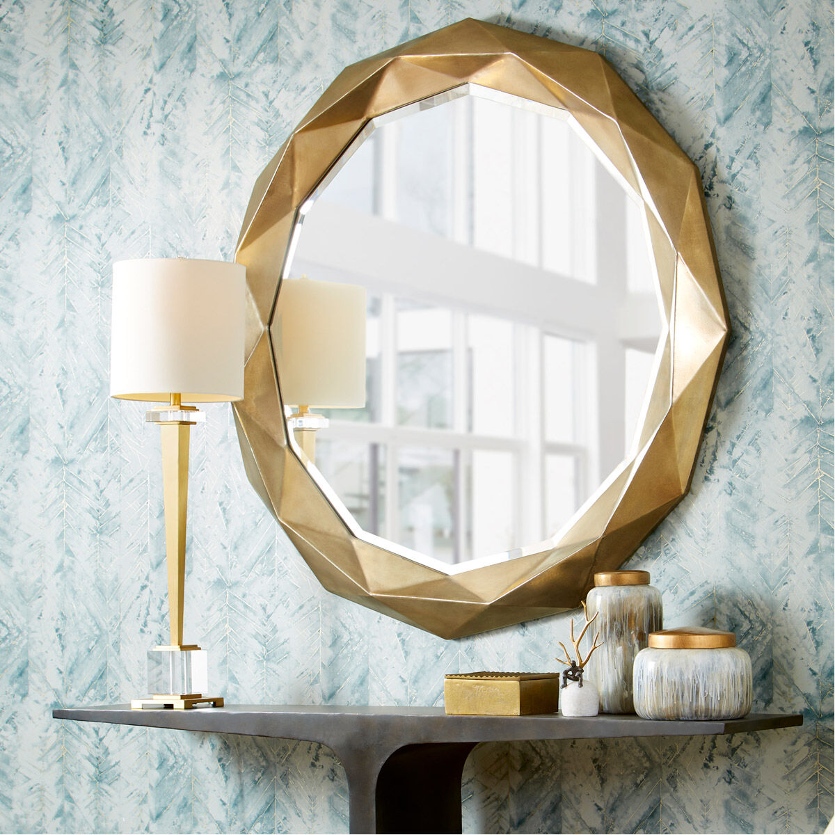 Bullion Antique Brass Container, Small