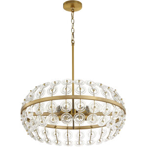 Selena 4 Light 10 inch Aged Brass Pendant Ceiling Light