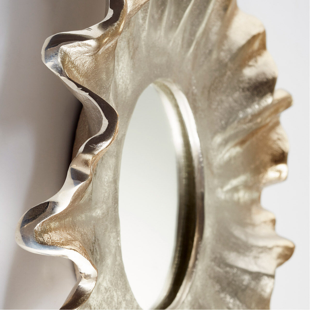 Akoya 16 inch Nickel Wall Mirror