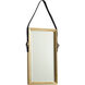 Long 18 X 10 inch Antique Brass Wall Mirror, Long
