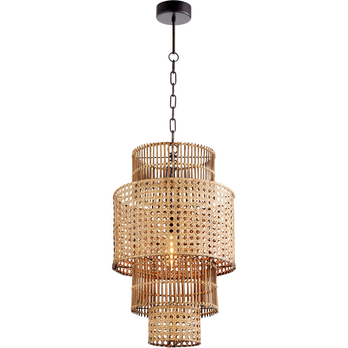 Wickham 1 Light 15.5 inch Rattan Pendant Ceiling Light