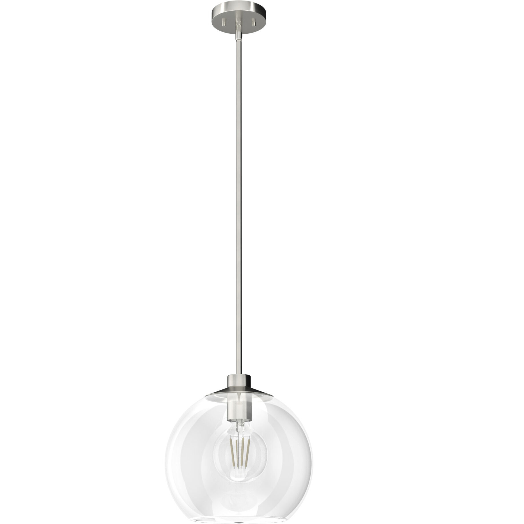 Xidane 1 Light 12 inch Brushed Nickel Pendant Ceiling Light