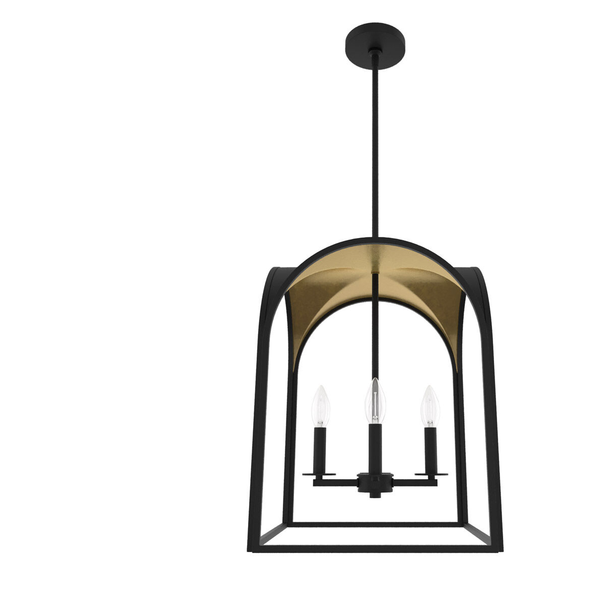 Dukestown 4 Light 15 inch Natural Iron Lantern Pendant Ceiling Light