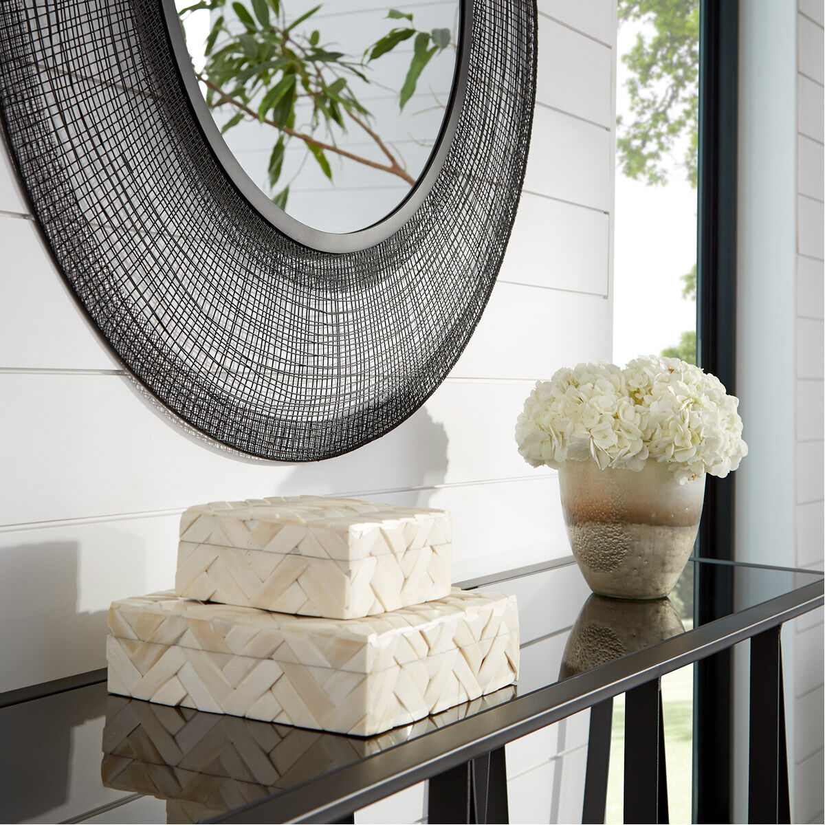 Suffolk 55 X 14 inch Graphite Console Table