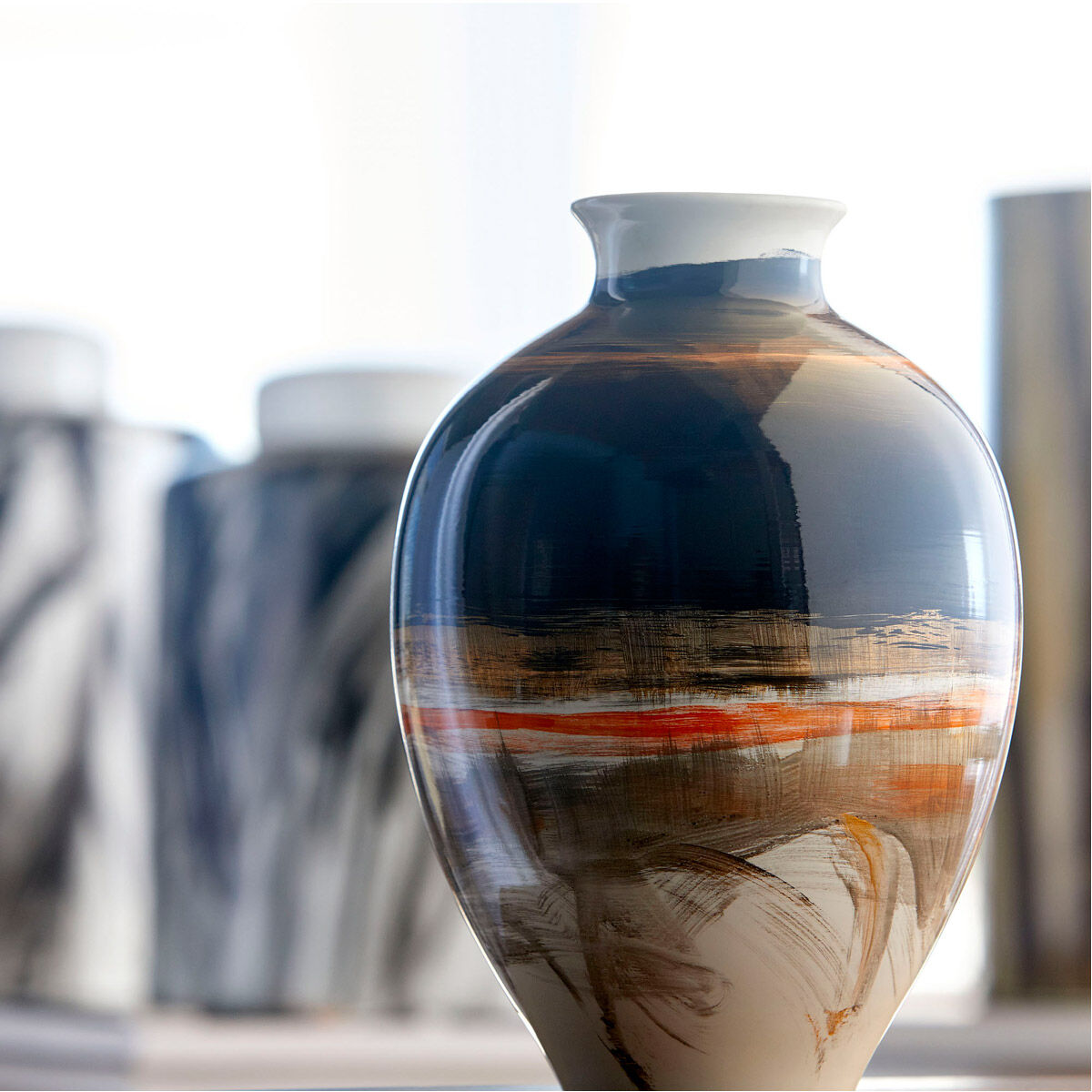 Indian Paint Brush 9 X 7 inch Vase, Number 1