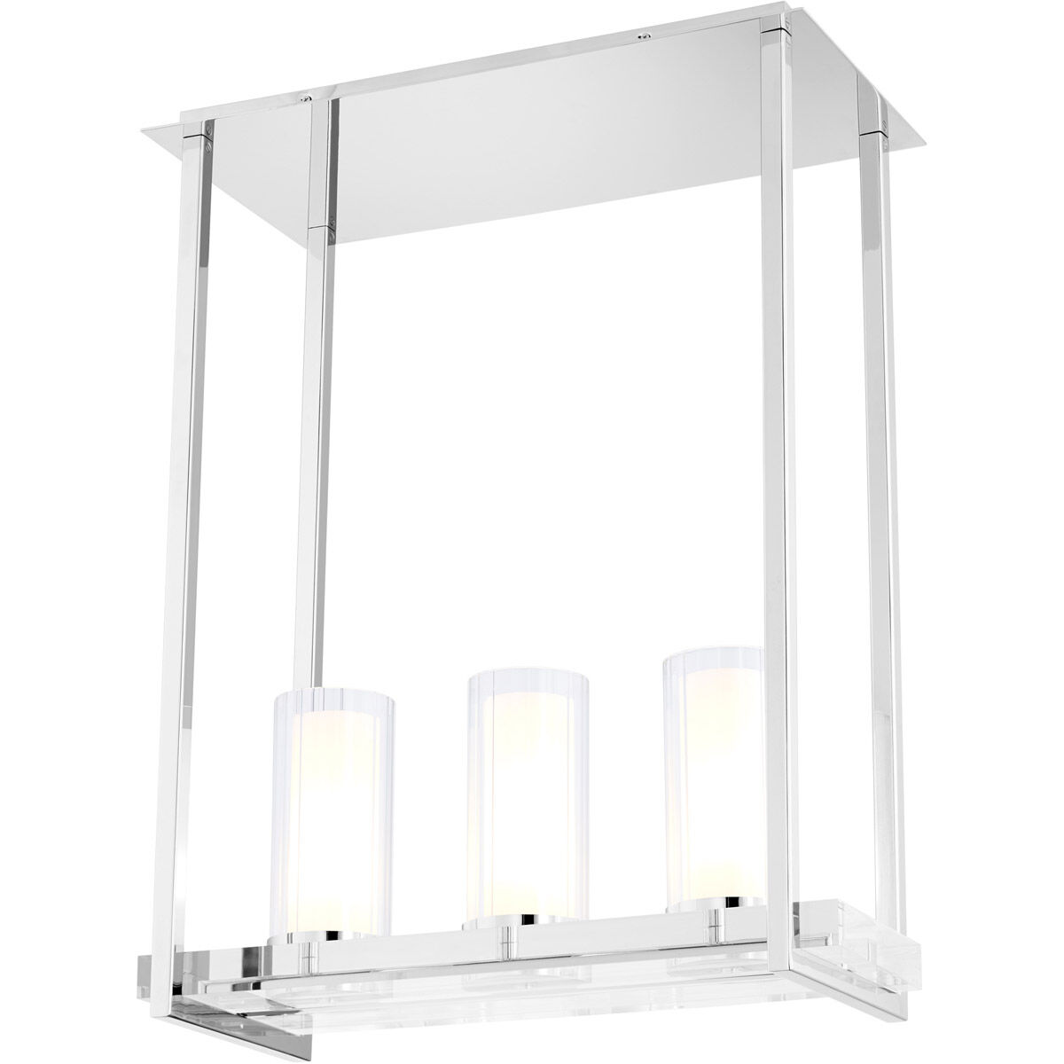 Orion 3 Light 23 inch Polished Nickel Pendant Ceiling Light