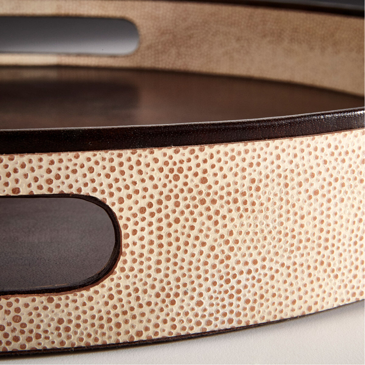 Marriot Beige And Brown Tray, Large