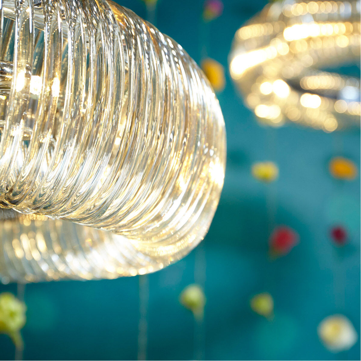 Beaming Around 8 Light 27 inch Chrome Pendant Ceiling Light