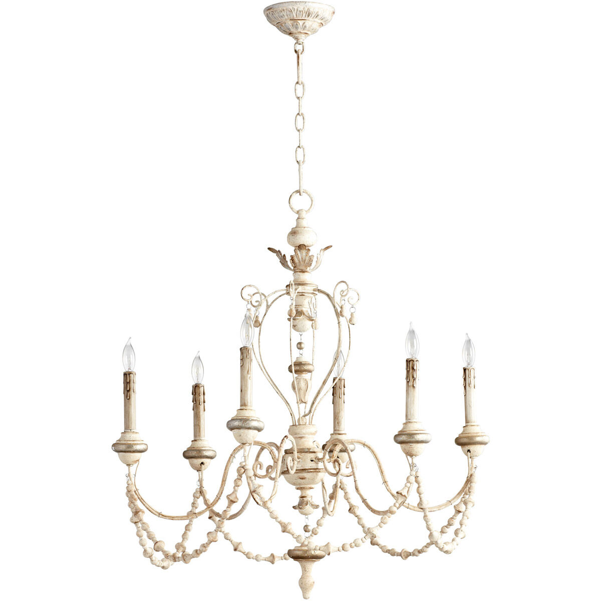 Cyan Design 05783 Florine 6 Light 29 inch Persian White And Mystic