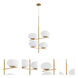 Pod 4 Light 24 inch Aged Brass Chandelier Ceiling Light, Small