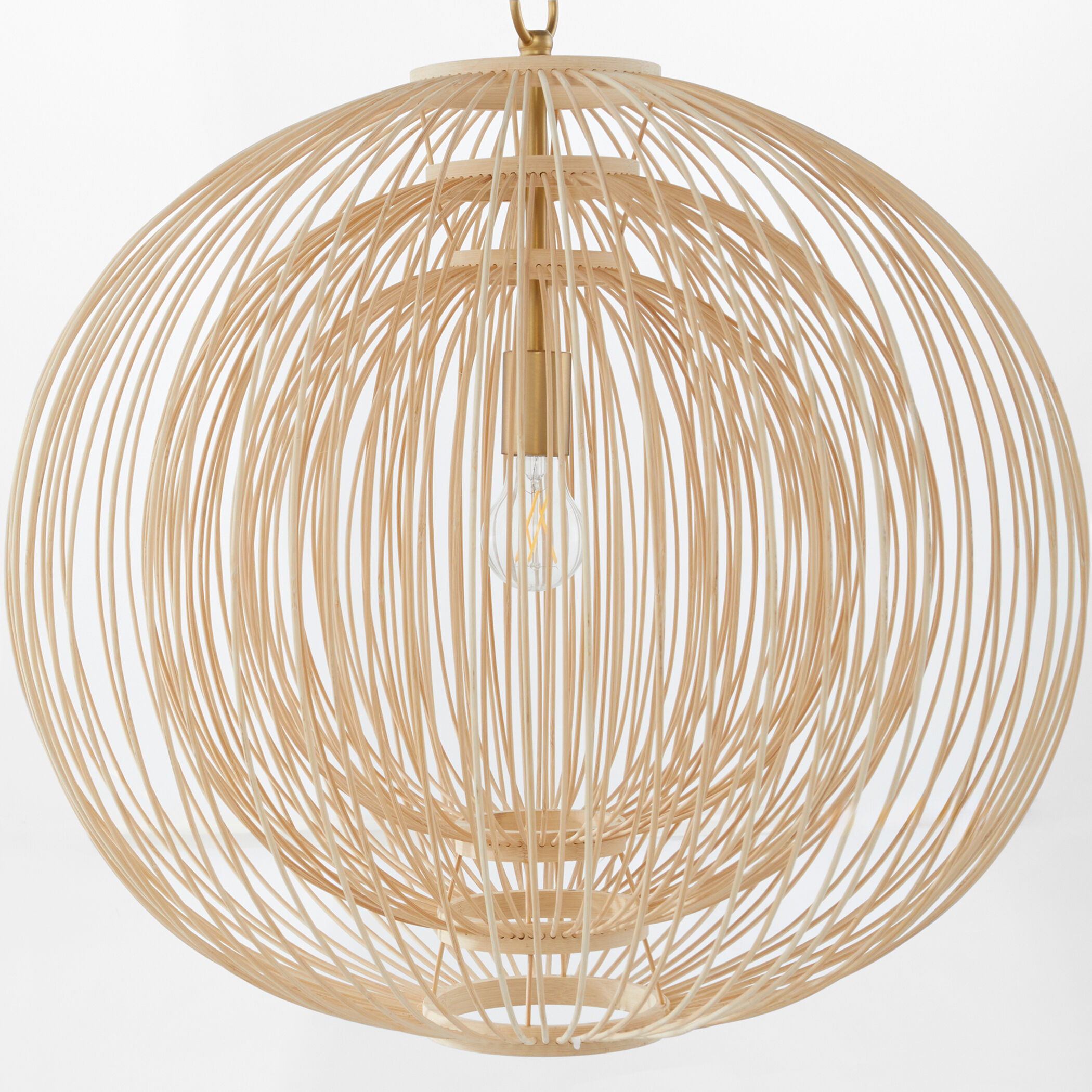 Terrae 1 Light 22 inch Aged Brass Pendant Ceiling Light, Round