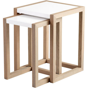 Becket 24 X 18 inch Grey Veneer And White Nesting Tables