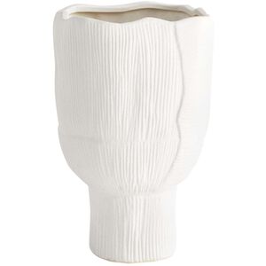 Astreae White Pedestal Bowl, Large