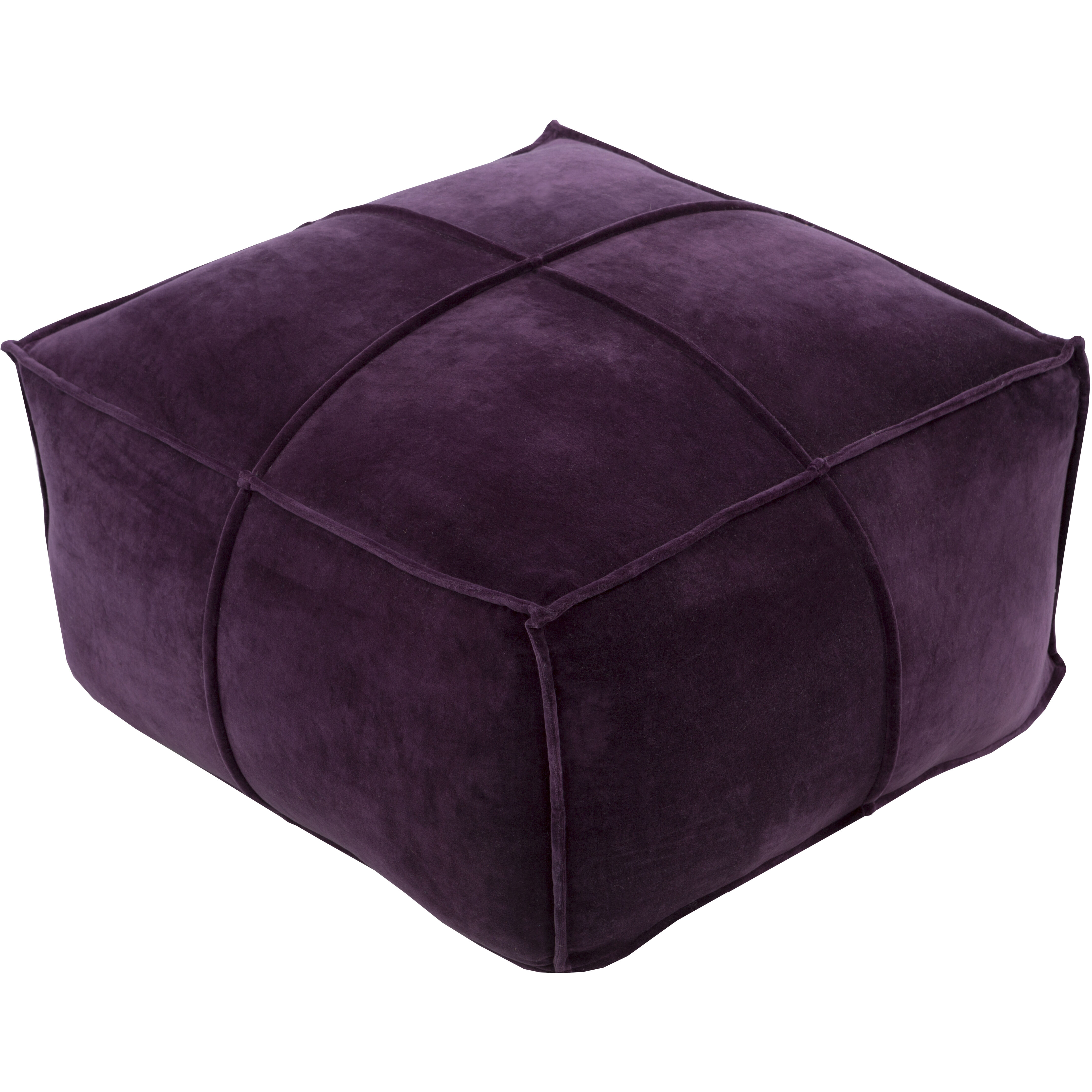 Cotton Velvet Pouf