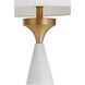 Solid Snow 27 inch 100.00 watt White Table Lamp Portable Light