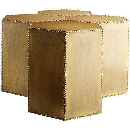 Korio 18 X 18 inch Brass Accent Table