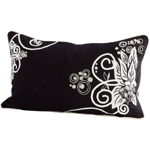 Ella 24 X 14 inch Black And White Pillow Cover