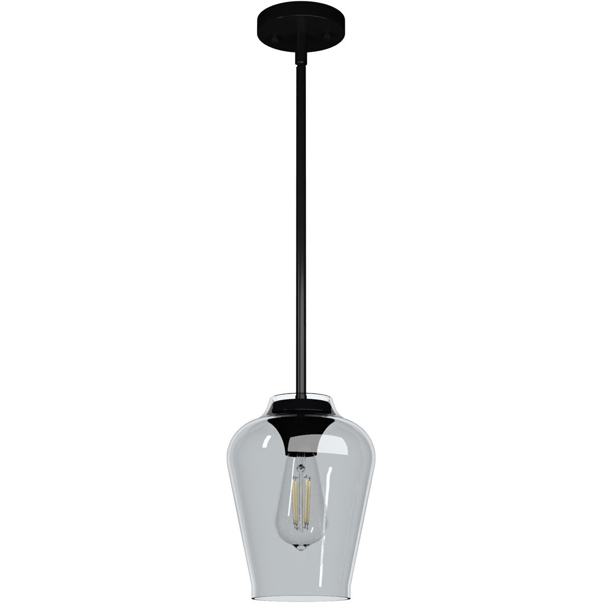 Vidria 1 Light 7.25 inch Matte Black Pendant Ceiling Light